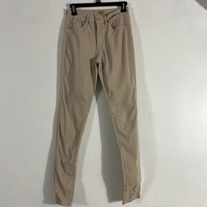 Hybrid Company Skinny Pants Womens Medium Long Khaki Tan Stretch TALL